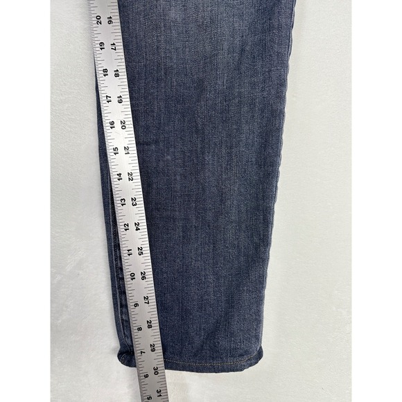 Eddie Bauer Boyfriend Jeans Women's 6 Relaxed Fit Dark Wash Buffalo Plaid Lined - Picture 10 of 11